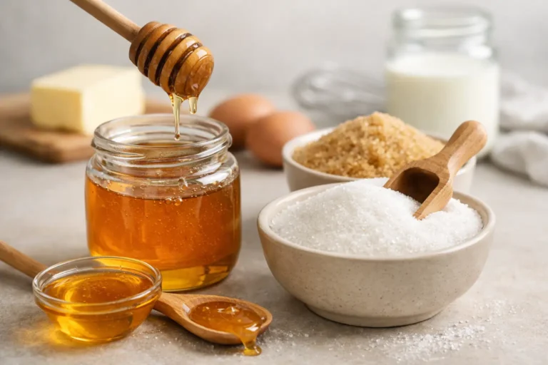 Honey Sugar Conversion for Better Baking (title)% Honey Sugar Conversion for Better Baking